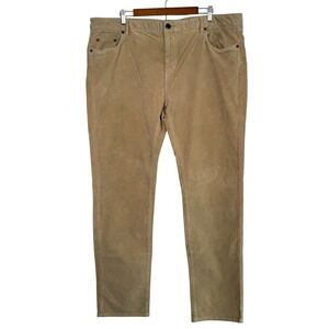 Faherty‎ Stretch Corduroy 5 Pocket Pants Mens 42x33 Tan Organic Cotton MBH2206
